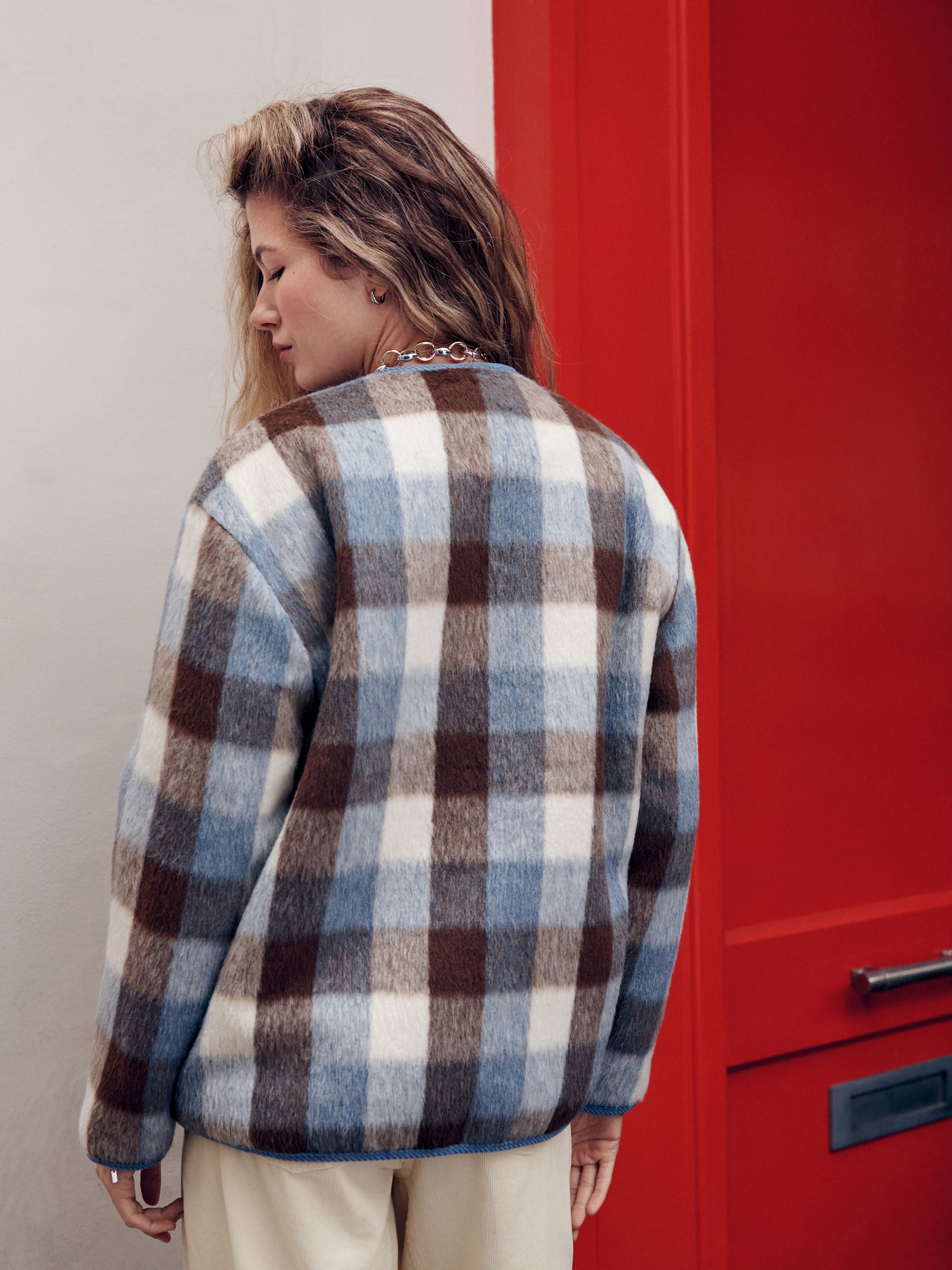Buy Brown/Blue Check Checked Jacket from Next Australia