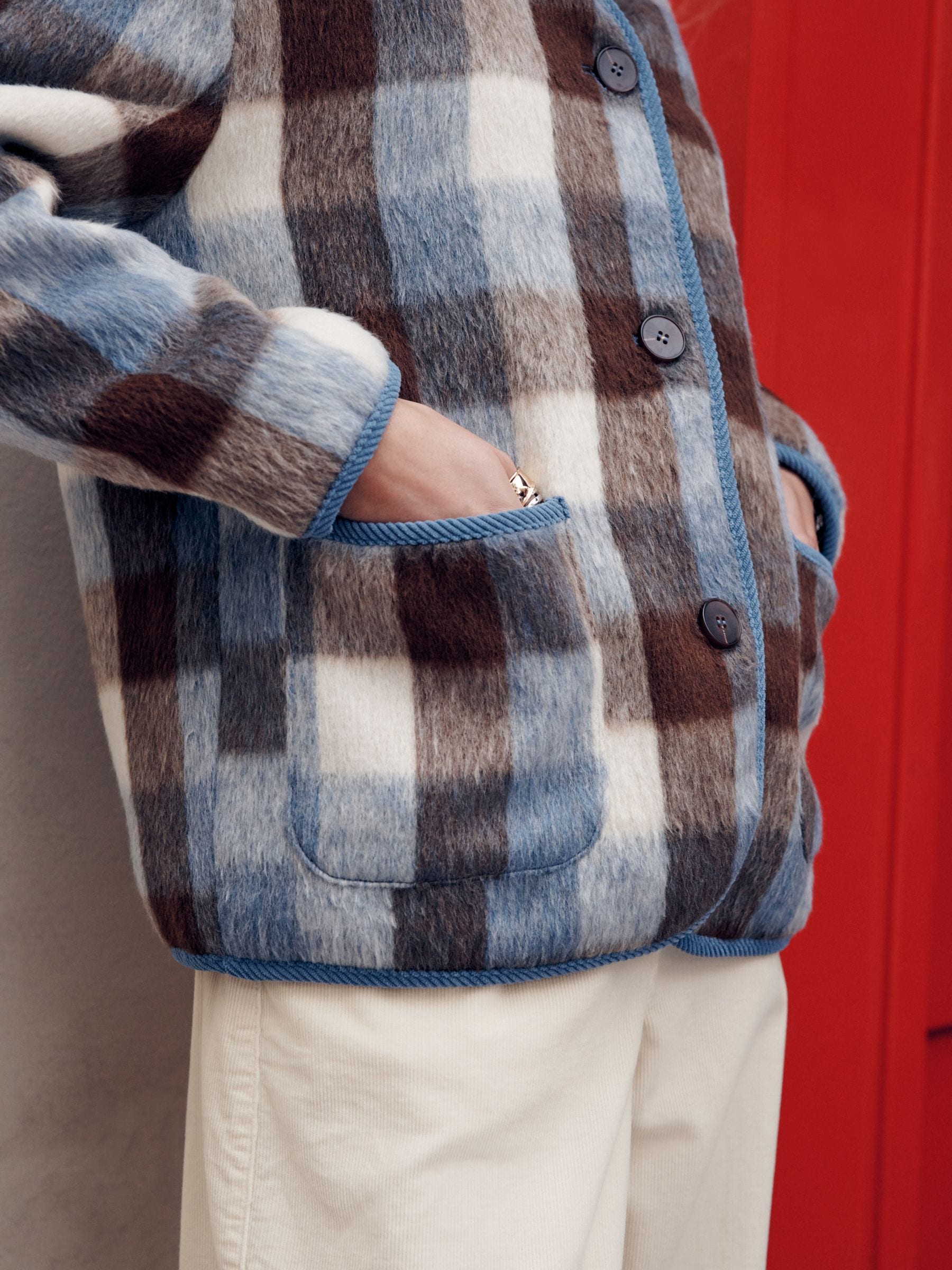 Buy Brown/Blue Check Checked Jacket from Next South Africa