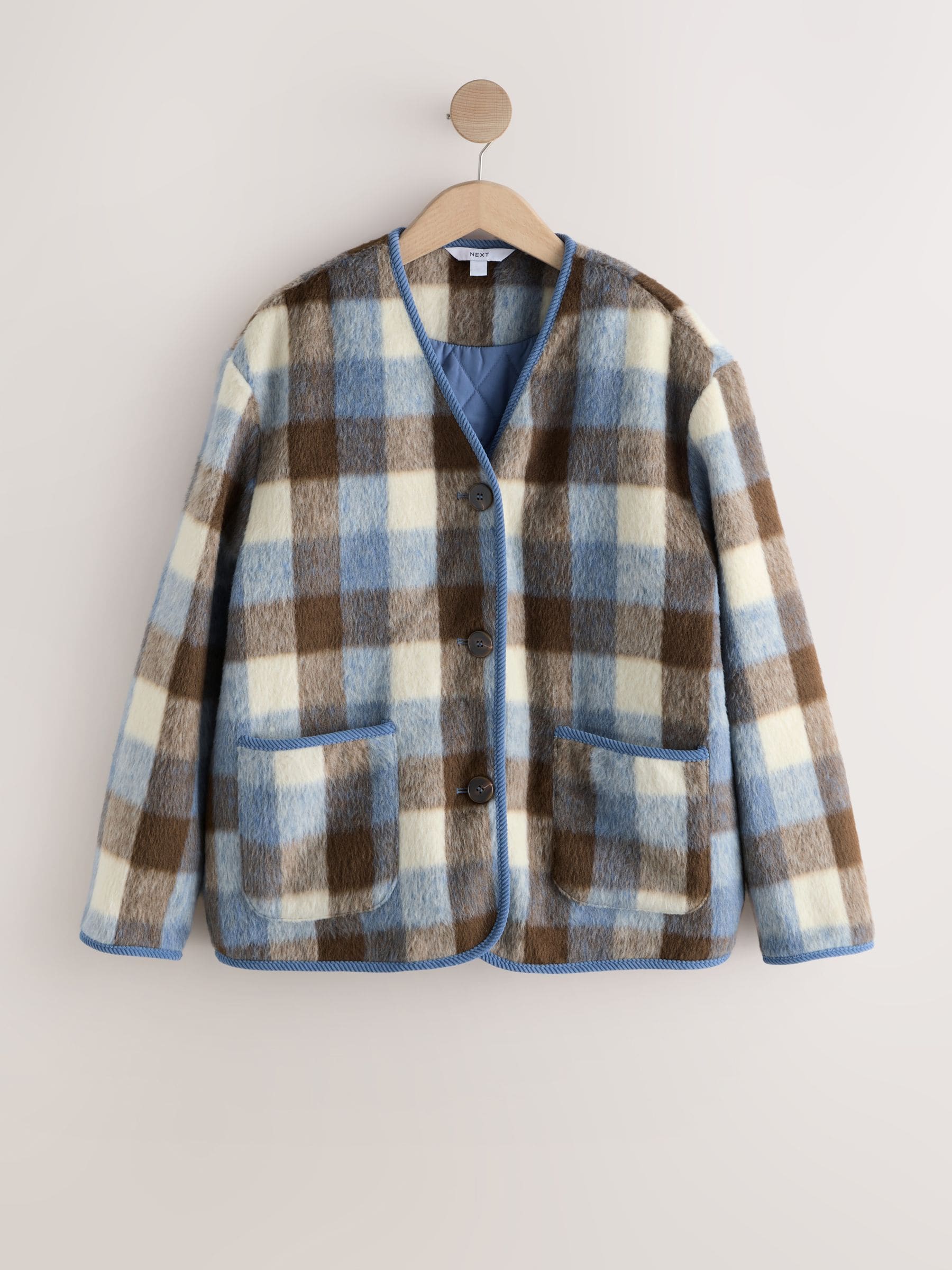 Buy Brown/Blue Check Checked Jacket from Next South Africa