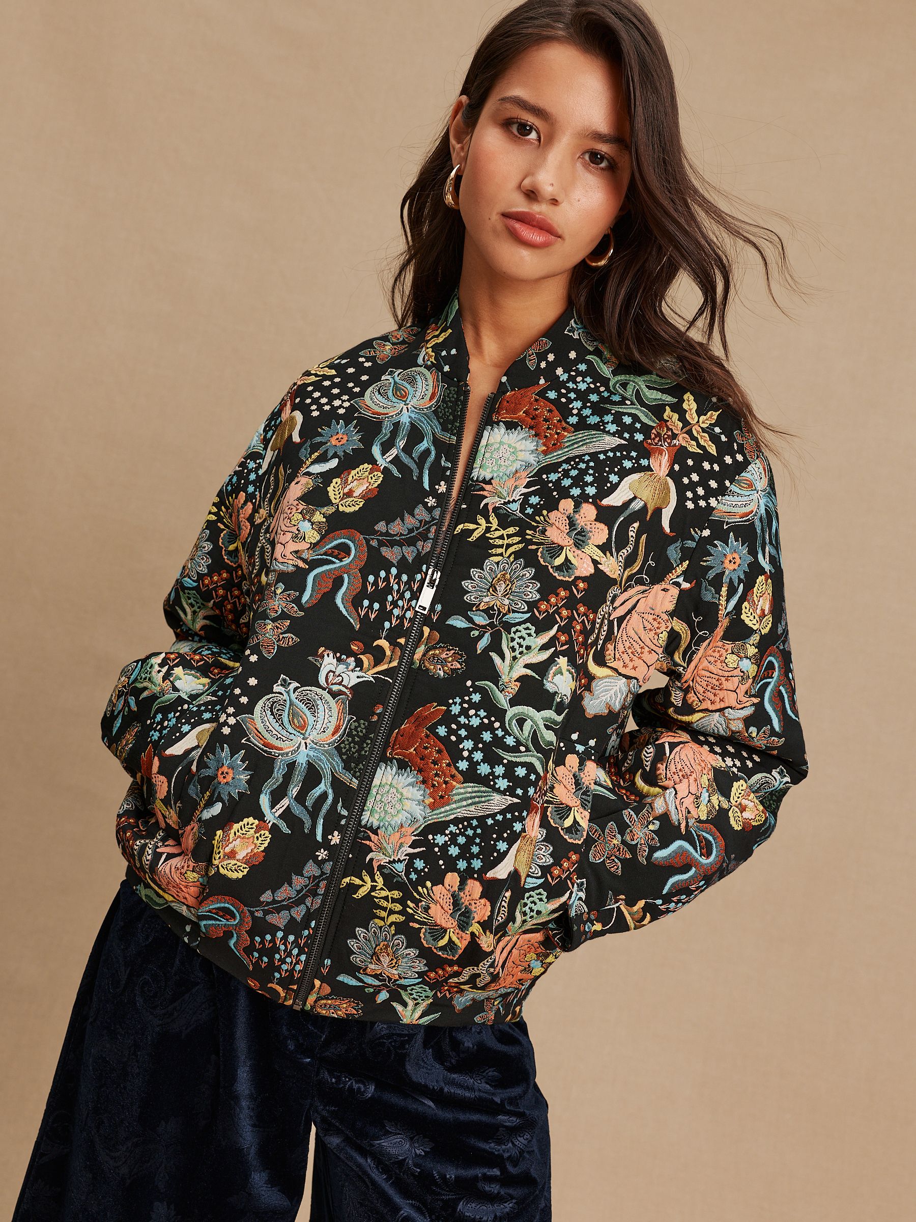 ジ*✨様 【mame】Floral Jacquard Jacket Les Deux Marseille Floral Jacquard Jacket | Nordstrom