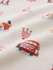 Cath Kidston Cream London Print Cotton Button Through Woven Shorts Set - Image 8 of 8