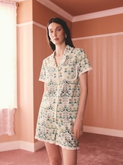 Cath Kidston Cotton Frill Woven Button Through Shorts Set - Imaginea 1 din 7