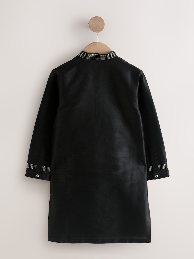 Black Embroidered Shirt (3mths-16yrs) - Image 2 of 4