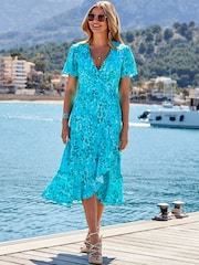 Robe portefeuille Sosandar à ourlet Volant - Image 2 sur 5