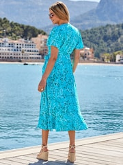 Robe portefeuille Sosandar à ourlet Volant - Image 3 sur 5