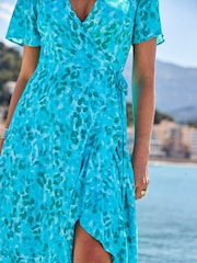 Robe portefeuille Sosandar à ourlet Volant - Image 5 sur 5