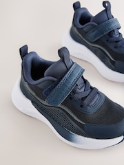 Navy Standard Fit (F) Touch Fastening Elastic Lace Trainers - Image 9 of 10