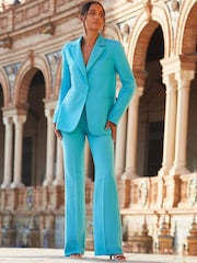 Sosandar Blue Kick Flare Trousers - Image 2 of 5