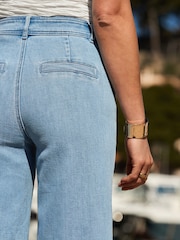 Sosandar Blue Wide Leg Cropped Jeans - Image 3 of 3