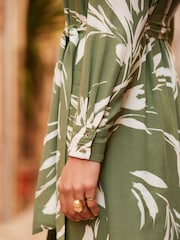 Grün - Sosandar Floral Print Shirt Dress - Bild 4 von 5