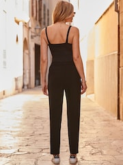 Sosandar Black Seam Front Super Soft Joggers - Image 4 of 4