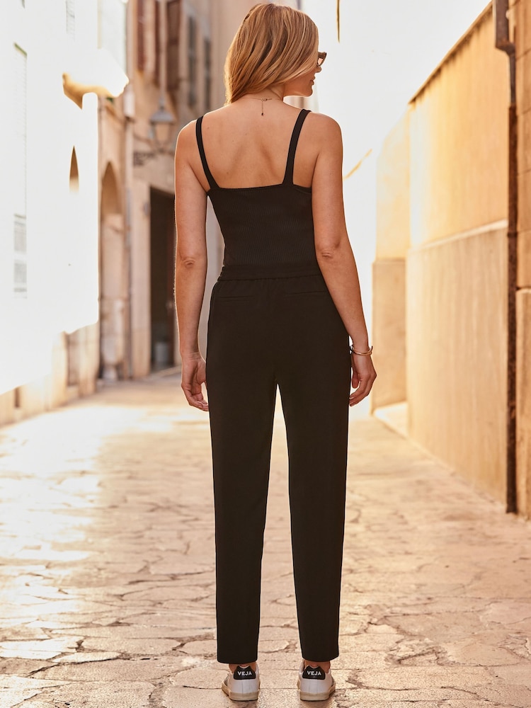 Sosandar Black Seam Front Super Soft Joggers - Image 4 of 4