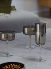 LSA International Set of 2 Grey Lunar Champagne Flutes 210ml - Image 1 of 4