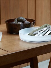 LSA International White Collective Low Glass Bowl 35cm - Image 1 of 4