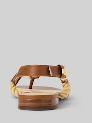 Lauren Ralph Lauren Everley Flat Tan Brown Sandals - Image 2 of 4