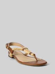 Lauren Ralph Lauren Everley Flat Tan Brown Sandals - Image 3 of 4