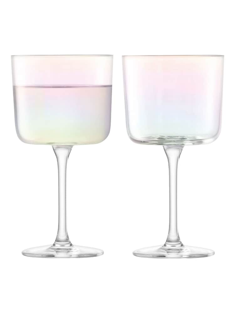 LSA International Set of 2 Mother of Pearl Iridescence Wine Glasses 250ml - Image 4 of 4 LSA International Set of 2 Mother of Pearl Iridescence Wine Glasses 250ml - Image 4 of 4