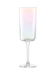 LSA International Set of 2 Mother of Pearl Iridescence Champagne Flutes 210ml - Image 2 of 4