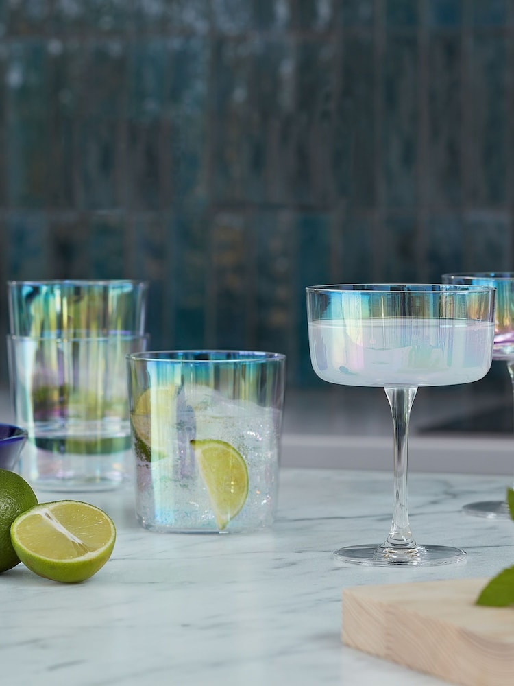 LSA International Set of 2 Mother of Pearl Iridescence Tumblers 390ml - Image 1 of 4 LSA International Set of 2 Mother of Pearl Iridescence Tumblers 390ml - Image 1 of 4