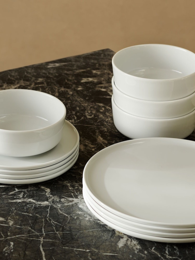 LSA International 12 Piece White Collective Dinner Set - Image 1 of 8