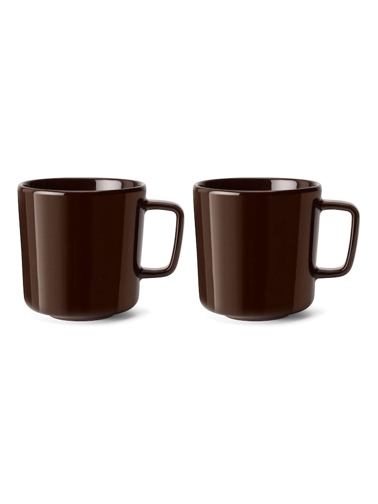 LSA International Set of 2 Mocha Collective Mugs 370ml - Image 2 of 4