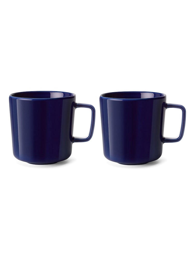 LSA International Set of 2 Cobalt Collective Mugs 370ml - Image 1 of 3