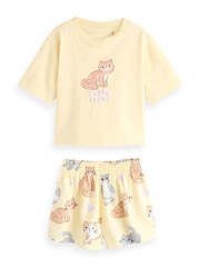 Blue/Yellow Pets Print Short Pyjamas 3 Pack (3-16yrs) - Image 3 of 4