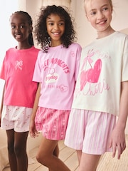 Red/Pink Cherry Short Pyjamas 3 Pack (3-16yrs) - Image 2 of 10