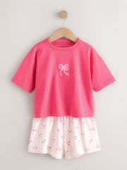Red/Pink Cherry Short Pyjamas 3 Pack (3-16yrs) - Image 8 of 10