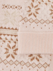 Reiss Ecru Farah Fair Isle Hat And Scarves Set With Wool - Image 6 of 6