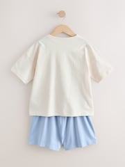 Pink/Choc Capybara Print Short Pyjamas 3 Pack (3-16yrs) - Image 3 of 8