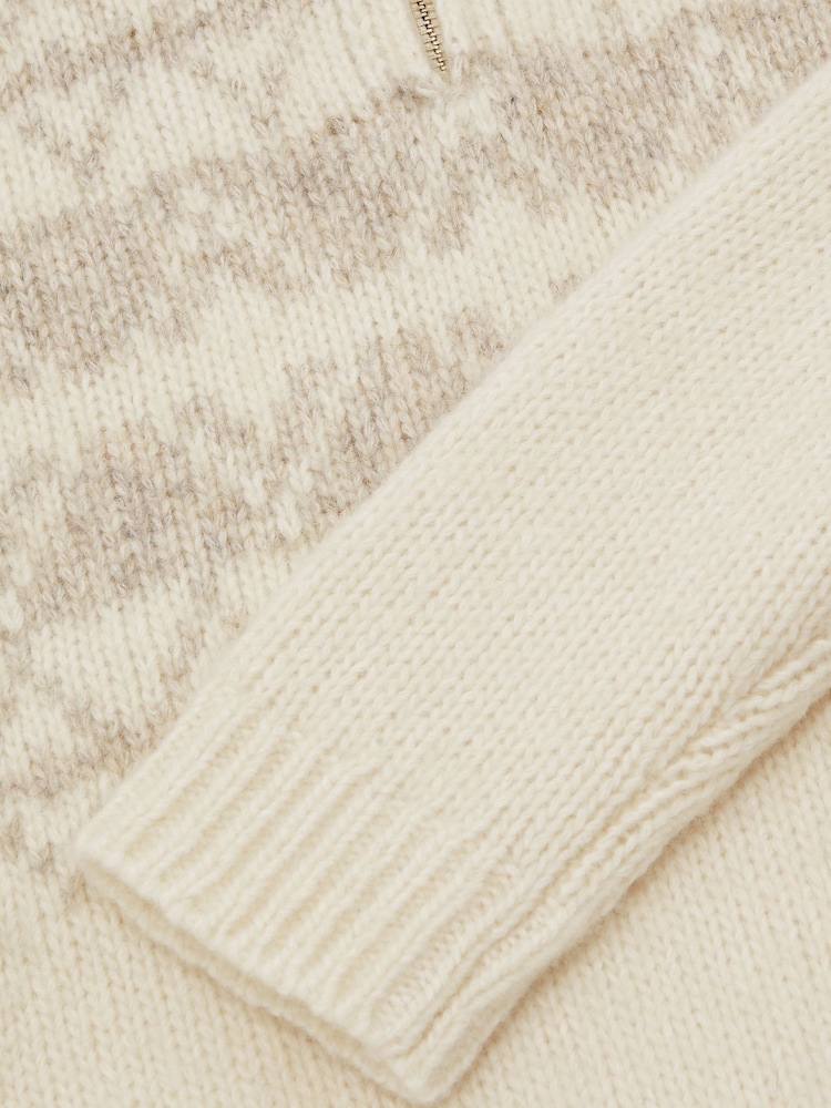 Reiss Off White/Oatmeal Claus Jumper - Image 6 of 6 Reiss Off White/Oatmeal Claus Jumper - Image 6 of 6