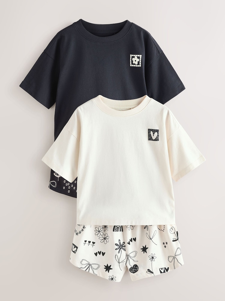 أحادي طباعة - حزمة من 2 بيجامة قصيرة (3-16 سنة) - Image 1 of 7