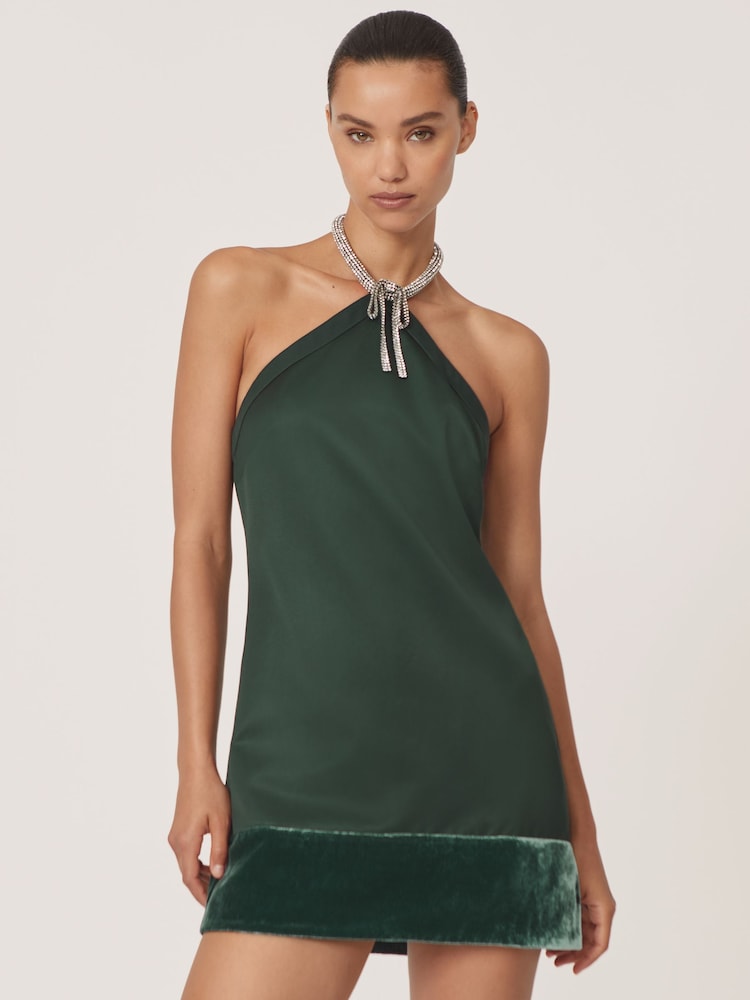 Reiss Green Sina Dress - Image 1 of 6 Reiss Green Sina Dress - Image 1 of 6