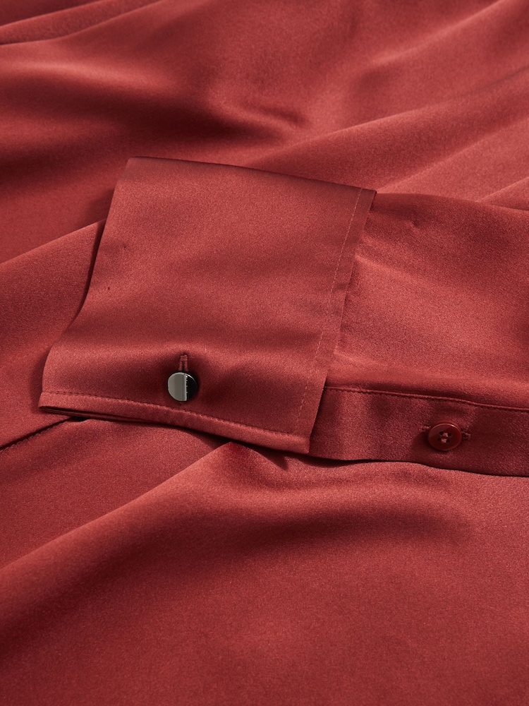 Reiss Ameira Silk-Satin Concealed-Placket Shirt - Imagem 6 de 6