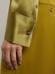 Reiss Ameira Silk-Satin Concealed-Placket Shirt - Imagem 4 de 6