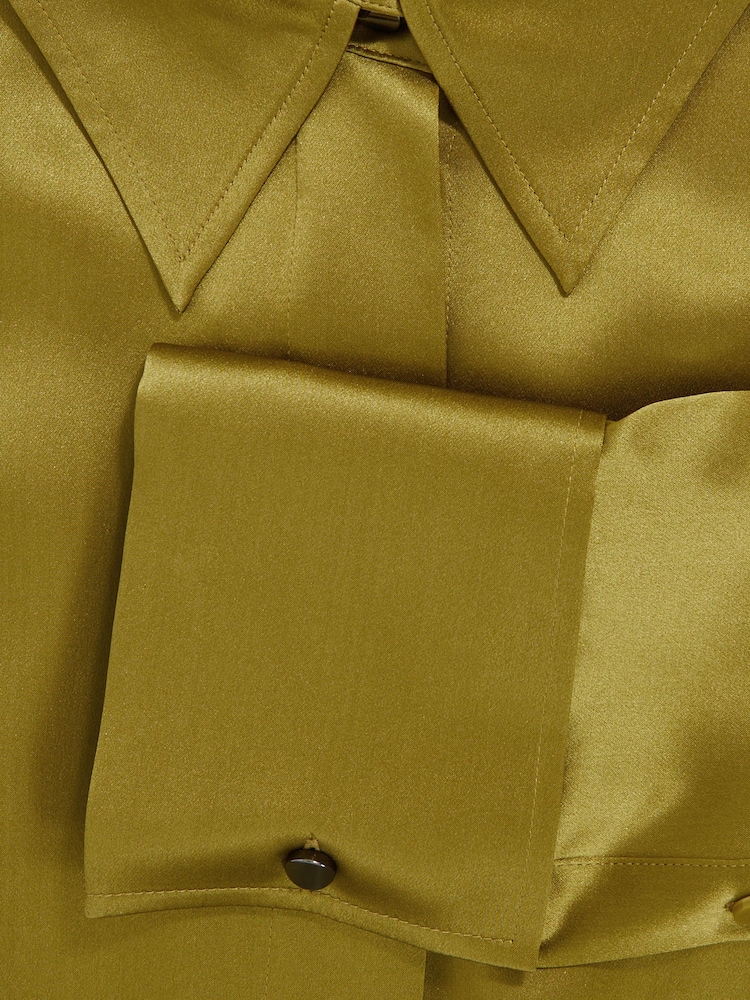 Reiss Ameira Silk-Satin Concealed-Placket Shirt - Imagem 6 de 6