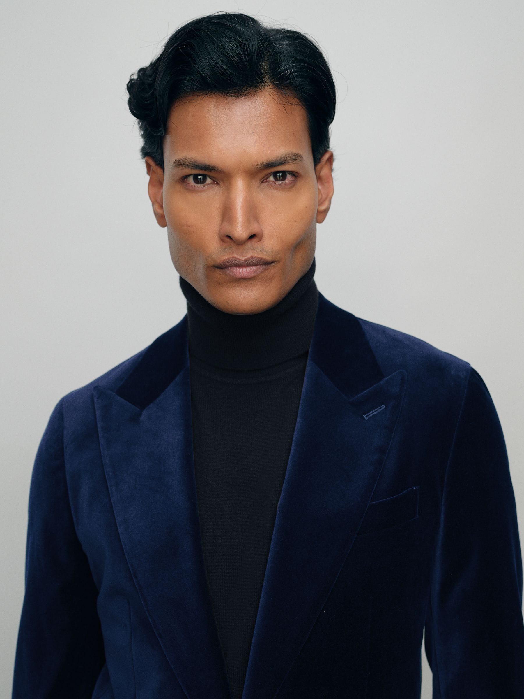 Buy Reiss Bright Blue Apsara Single-Breasted Velvet Blazer