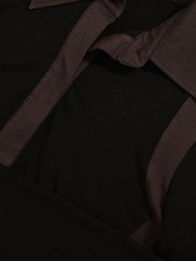 Reiss Black/Chocolate Brown Denise Shirt - Image 6 of 6