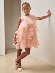 Reiss Pink Pirouette 9-13 yrs Reiss | Royal Ballet Organza Dress - Image 3 of 5