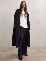Reiss Ivory Lottie Cotton-Sateen Folded-Cuff Shirt - Image 3 of 6