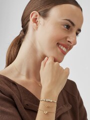 Estella Bartlett Gold Tone Double Linked Flower Bracelet - Image 3 of 4
