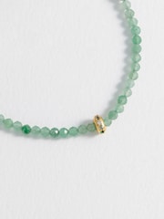 Estella Bartlett Gold Tone Aventurine Amelia Bracelet with Pave Charm - Image 3 of 3