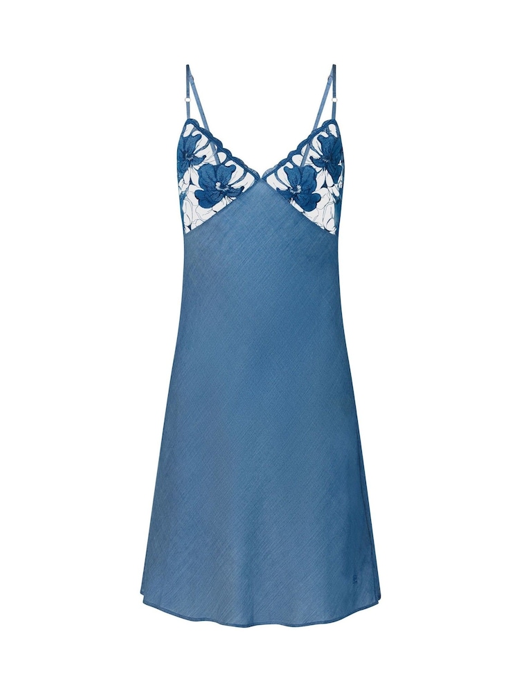 Chantelle Blue Fleurs Signature Embriodered Chemise - Image 4 of 4