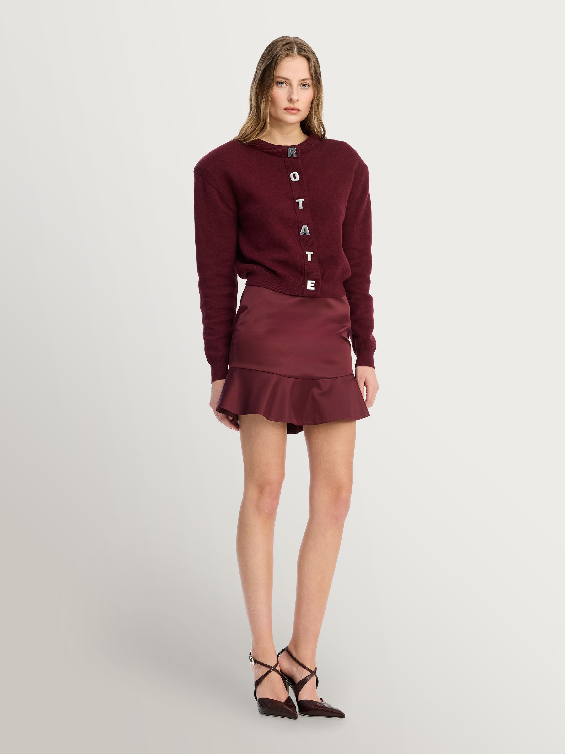 Buy Rotate Red Firm Knit Cardigan from Next USA