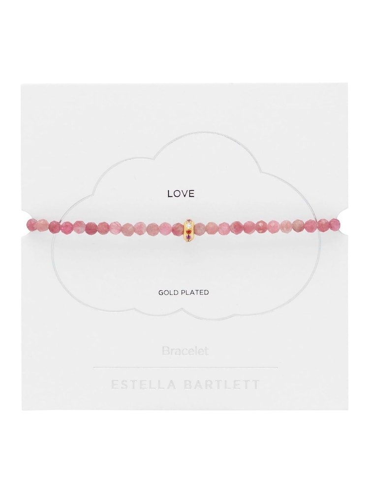Estella Bartlett Gold Tone Tourmaline Amelia Bracelet with Pave Charm - Image 4 of 4 Estella Bartlett Gold Tone Tourmaline Amelia Bracelet with Pave Charm - Image 4 of 4