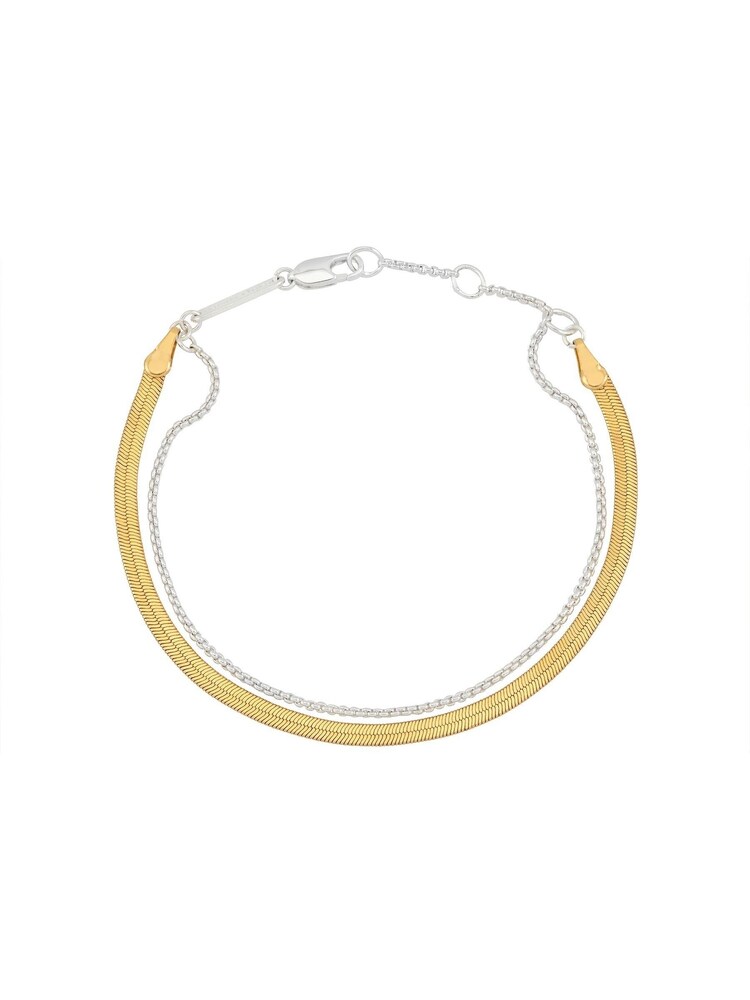 Estella Bartlett Gold Tone Waterproof Herringbone Chain Bracelet - Image 1 of 4 Estella Bartlett Gold Tone Waterproof Herringbone Chain Bracelet - Image 1 of 4