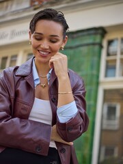 Estella Bartlett Gold Tone Waterproof Herringbone Chain Bracelet - Image 3 of 4