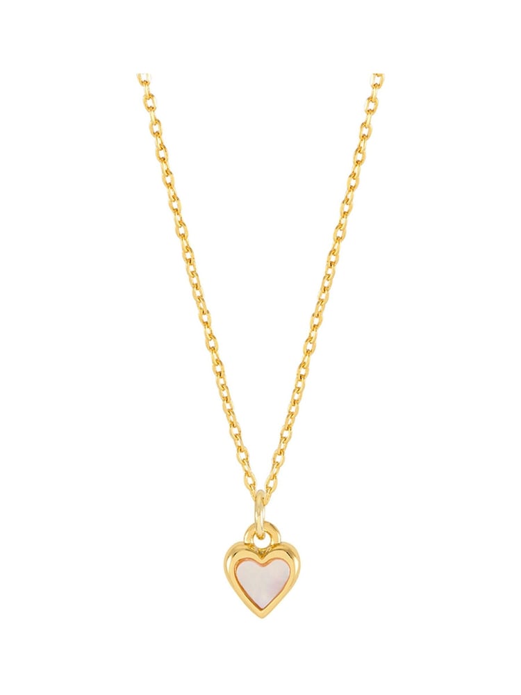 Estella Bartlett Gold Tone Pearl Heart Necklace - Image 1 of 4 Estella Bartlett Gold Tone Pearl Heart Necklace - Image 1 of 4