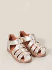 Zig+Star Gold Kids Cosmic Infant Closed Toe Sandals - Image 2 of 6